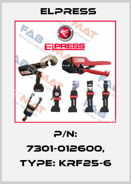 p/n: 7301-012600, Type: KRF25-6 Elpress
