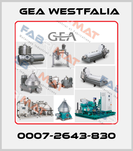 0007-2643-830 Gea Westfalia