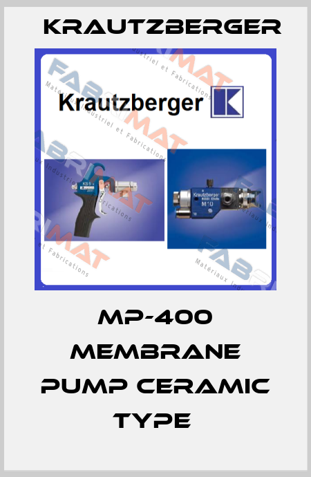 MP-400 MEMBRANE PUMP CERAMIC TYPE  Krautzberger