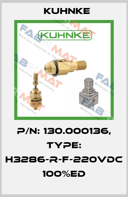 P/N: 130.000136, Type: H3286-R-F-220VDC 100%ED Kuhnke