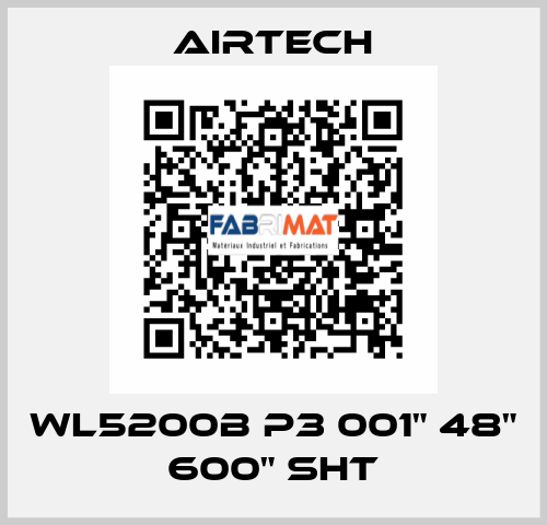 WL5200B P3 001" 48" 600" SHT Airtech
