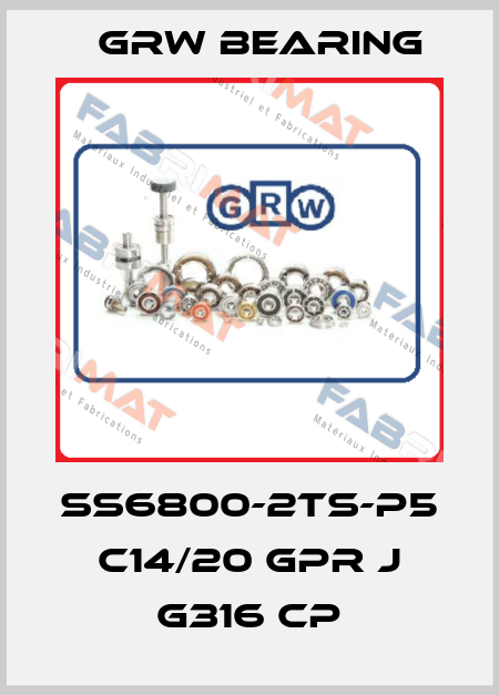 SS6800-2TS-P5 C14/20 GPR J G316 CP GRW Bearing