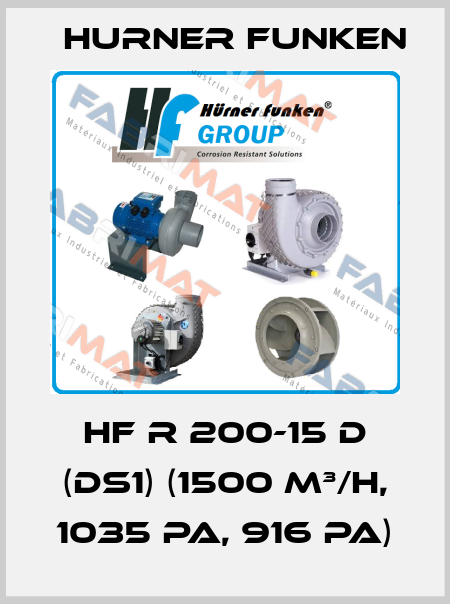 HF R 200-15 D (DS1) (1500 m³/h, 1035 Pa, 916 Pa) Hurner Funken