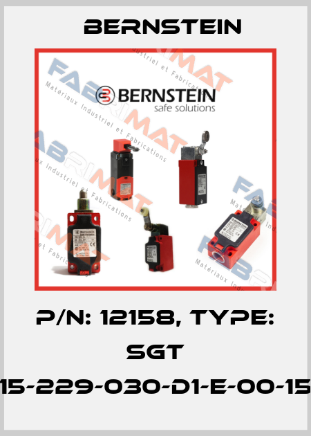 P/N: 12158, Type: SGT 15-229-030-D1-E-00-15 Bernstein