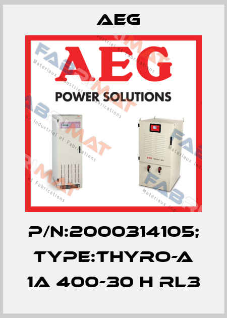 P/N:2000314105; Type:Thyro-A 1A 400-30 H RL3 AEG