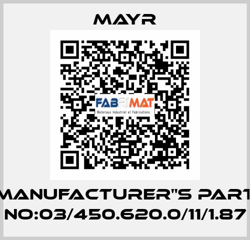 Manufacturer"s Part No:03/450.620.0/11/1.87 Mayr