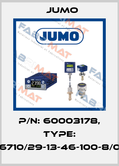 P/N: 60003178, Type: 606710/29-13-46-100-8/000 Jumo