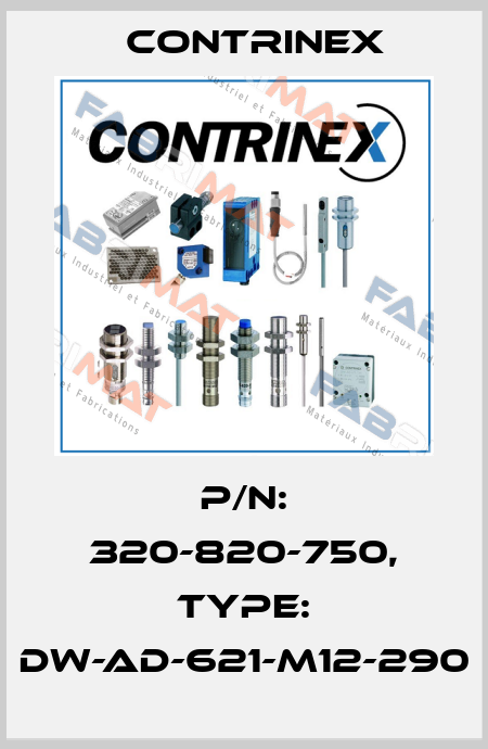 p/n: 320-820-750, Type: DW-AD-621-M12-290 Contrinex