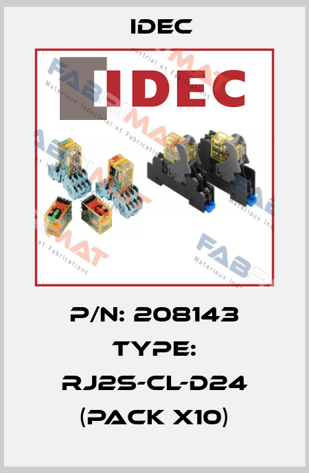 P/N: 208143 Type: RJ2S-CL-D24 (pack x10) Idec