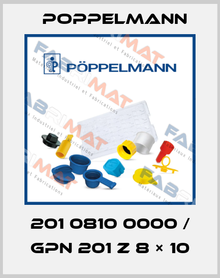 201 0810 0000 / GPN 201 Z 8 × 10 Poppelmann