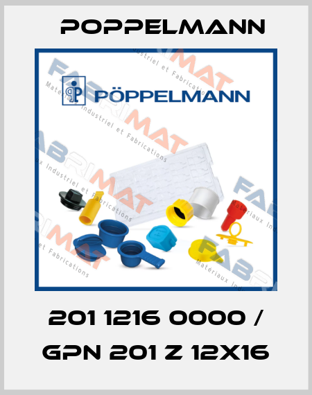 201 1216 0000 / GPN 201 Z 12x16 Poppelmann