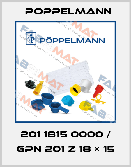201 1815 0000 / GPN 201 Z 18 × 15 Poppelmann