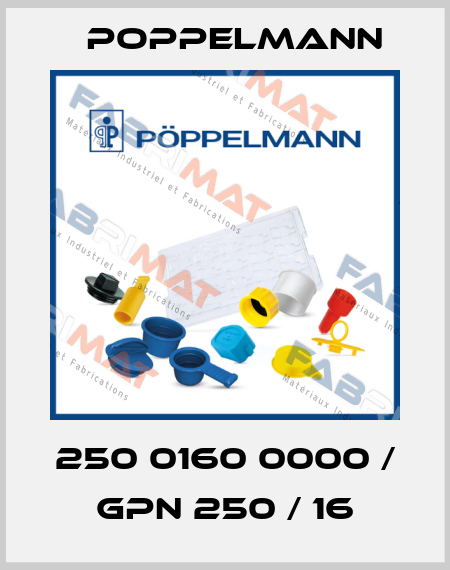 250 0160 0000 / GPN 250 / 16 Poppelmann