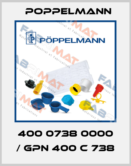 400 0738 0000 / GPN 400 C 738 Poppelmann