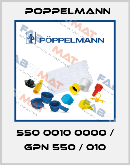 550 0010 0000 / GPN 550 / 010 Poppelmann