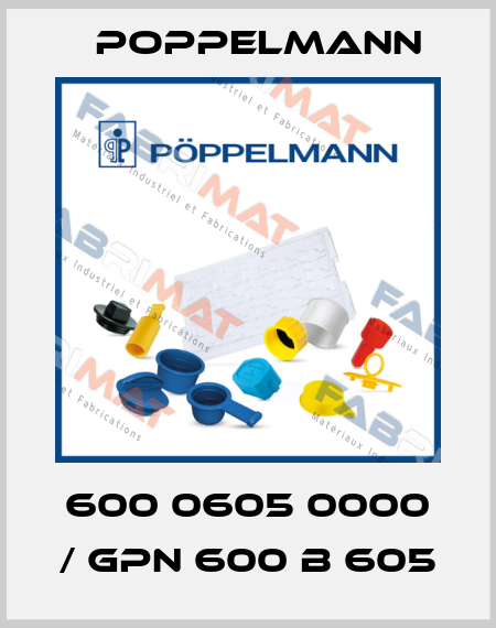 600 0605 0000 / GPN 600 B 605 Poppelmann