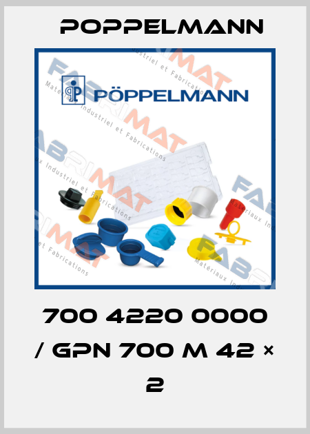 700 4220 0000 / GPN 700 M 42 × 2 Poppelmann