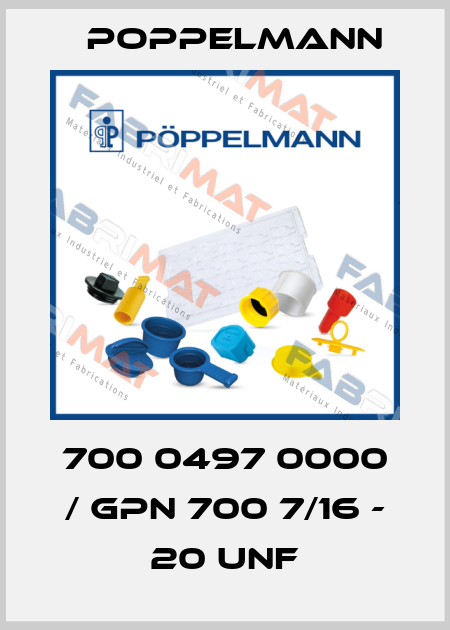 700 0497 0000 / GPN 700 7/16 - 20 UNF Poppelmann