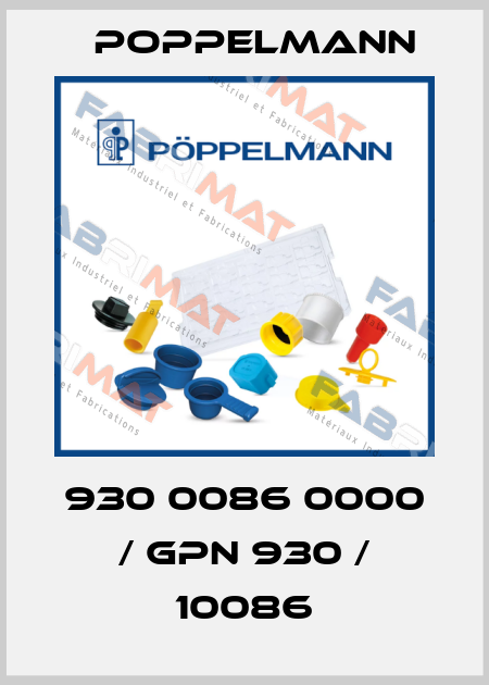 930 0086 0000 / GPN 930 / 10086 Poppelmann