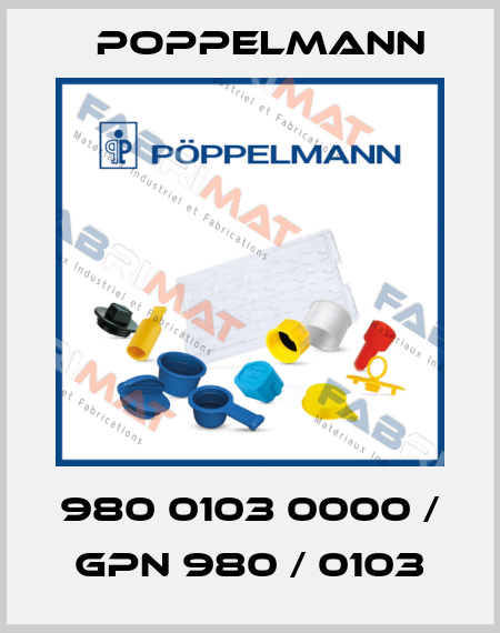 980 0103 0000 / GPN 980 / 0103 Poppelmann