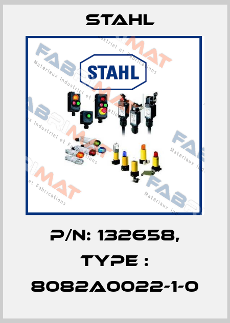 P/N: 132658, Type : 8082A0022-1-0 Stahl