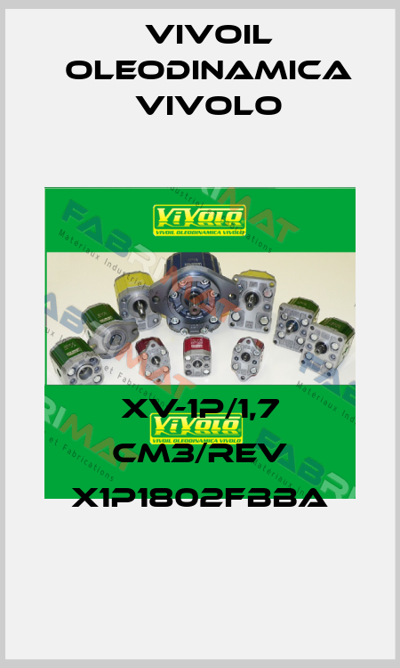 XV-1P/1,7 cm3/rev X1P1802FBBA Vivoil Oleodinamica Vivolo