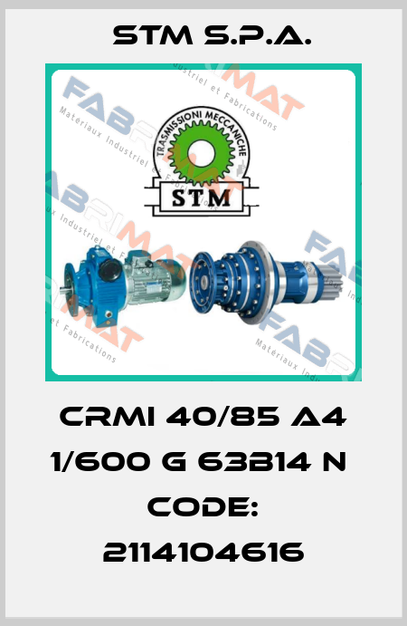 CRMI 40/85 A4 1/600 G 63B14 N  Code: 2114104616 STM S.P.A.