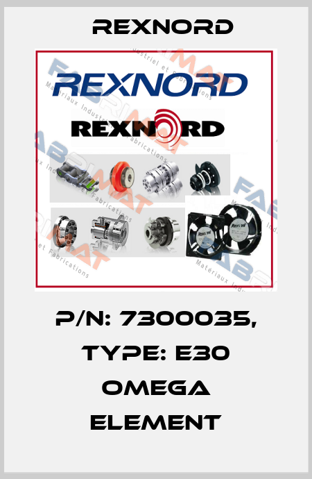 P/N: 7300035, Type: E30 Omega Element Rexnord