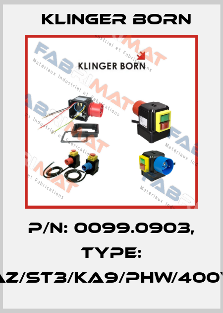 P/N: 0099.0903, Type: K900/TAZ/ST3/KA9/Phw/400V/KL.v.Pi Klinger Born