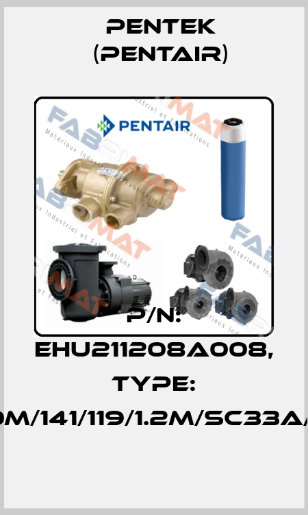 P/N: EHU211208A008, Type: B/HSQ1M10K/10M/141/119/1.2M/SC33A/LW/NPM25/EX Pentek (Pentair)