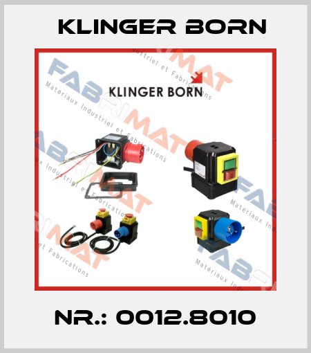 Nr.: 0012.8010 Klinger Born