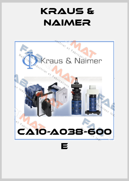 CA10-A038-600 E Kraus & Naimer