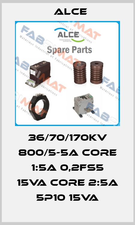 36/70/170kV 800/5-5A Core 1:5A 0,2FS5 15VA Core 2:5A 5P10 15VA Alce