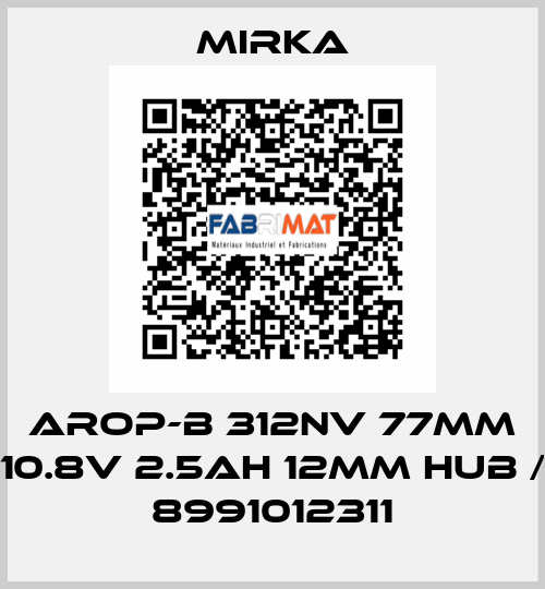 AROP-B 312NV 77mm 10.8V 2.5Ah 12mm Hub / 8991012311 Mirka