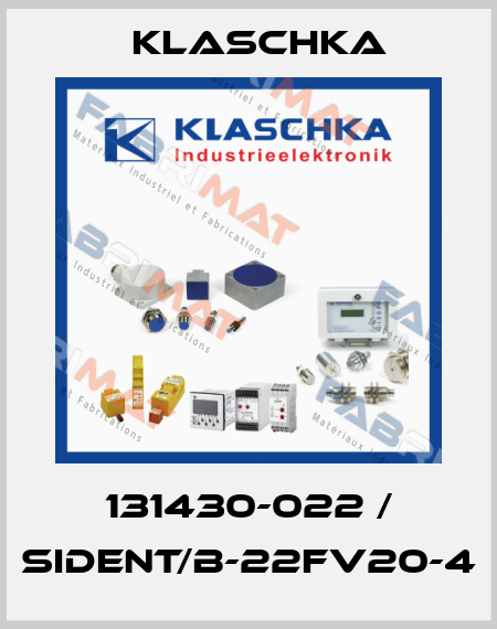 131430-022 / SIDENT/B-22fv20-4 Klaschka
