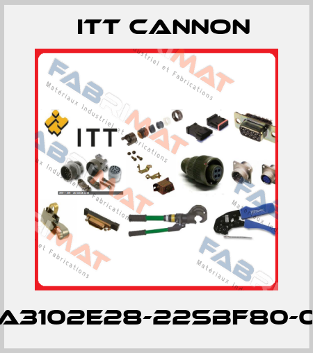 CA3102E28-22SBF80-05 Itt Cannon