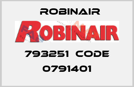 793251  Code 0791401 Robinair