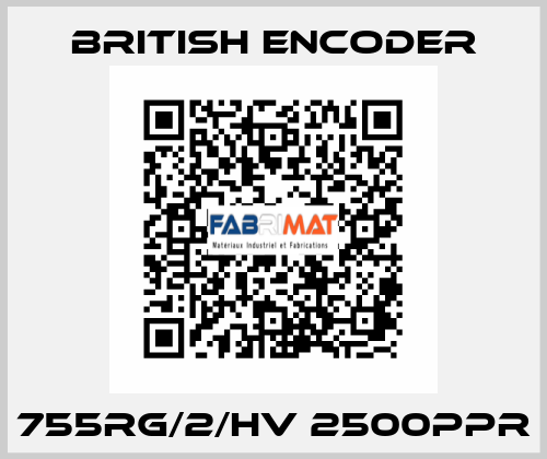 755RG/2/HV 2500PPR British Encoder