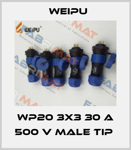 WP20 3X3 30 A 500 V MALE TIP  Weipu