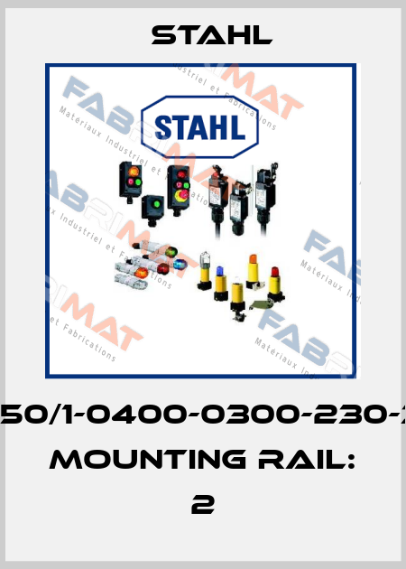 8150/1-0400-0300-230-3.1 Mounting rail: 2 Stahl