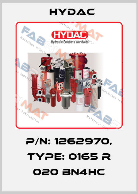 P/N: 1262970, Type: 0165 R 020 BN4HC Hydac