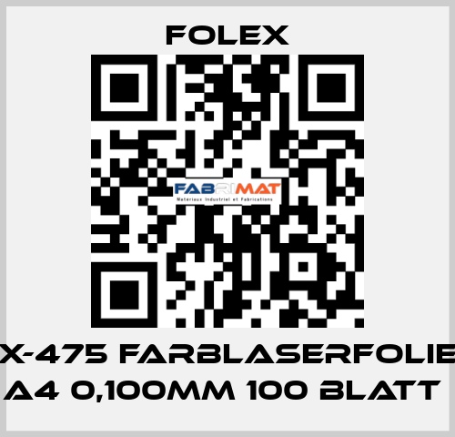 X-475 FARBLASERFOLIE A4 0,100MM 100 BLATT  Folex