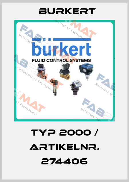 Typ 2000 / Artikelnr. 274406 Burkert