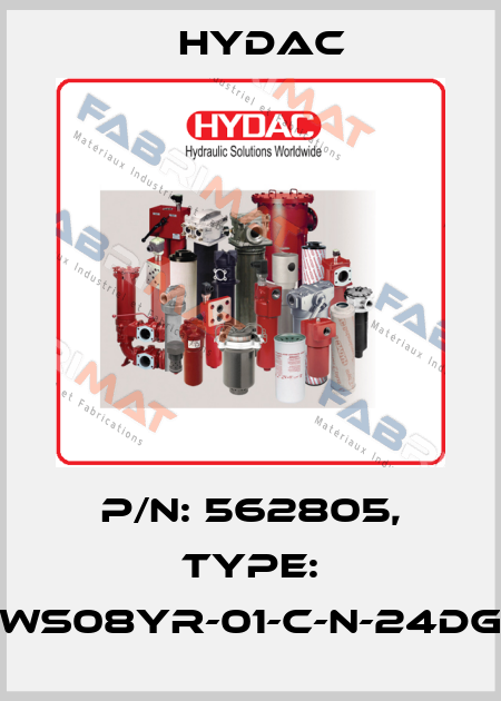 P/N: 562805, Type: WS08YR-01-C-N-24DG Hydac