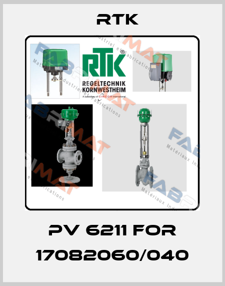 PV 6211 for 17082060/040 RTK