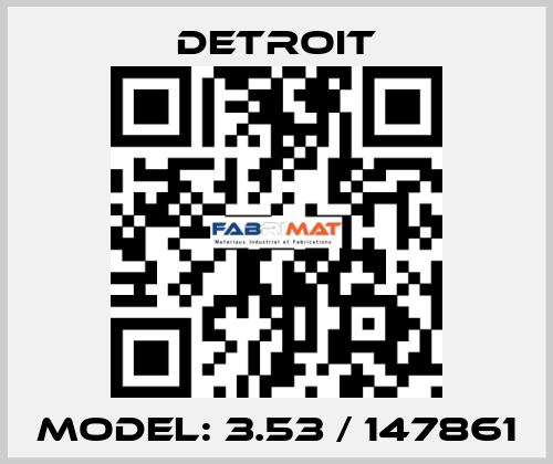 Model: 3.53 / 147861 Detroit
