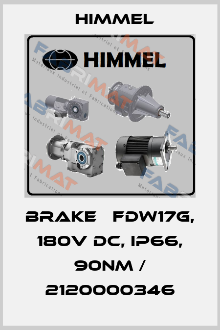 Brake   FDW17G, 180V DC, IP66, 90Nm / 2120000346 HIMMEL