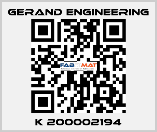 K 200002194 Gerand Engineering