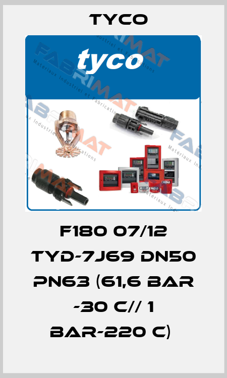 F180 07/12 TYD-7J69 DN50 PN63 (61,6 bar -30 C// 1 bar-220 C)  TYCO