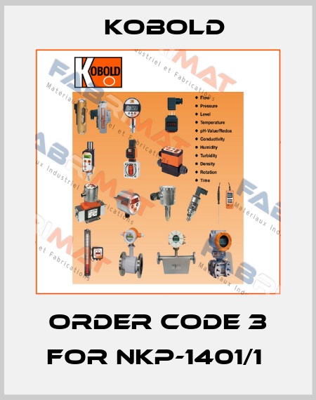 Order code 3 for NKP-1401/1  Kobold